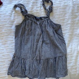 Madewell tank in navy and white check - S